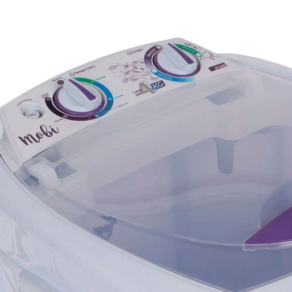 Miniatura Maquina De Lavar Roupas Praxis 4 Kg 380w 5 Modos Mobi Branco 220v 220V