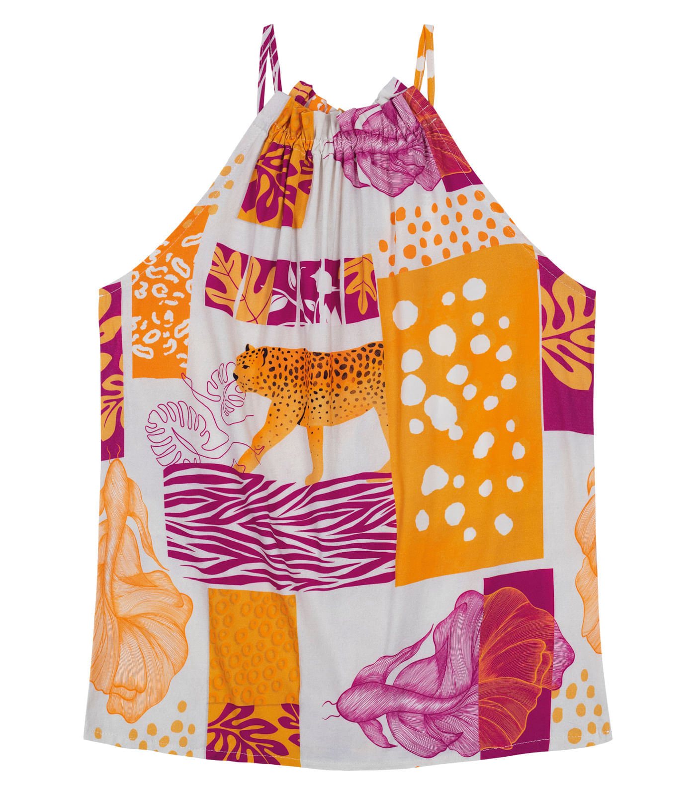 Miniatura Blusa De Alça Feminina Viscose Khyara Endless Amarelo G