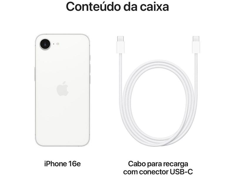 Apple iPhone 16e 128GB Branco 6,1" 48MP iOS 5G