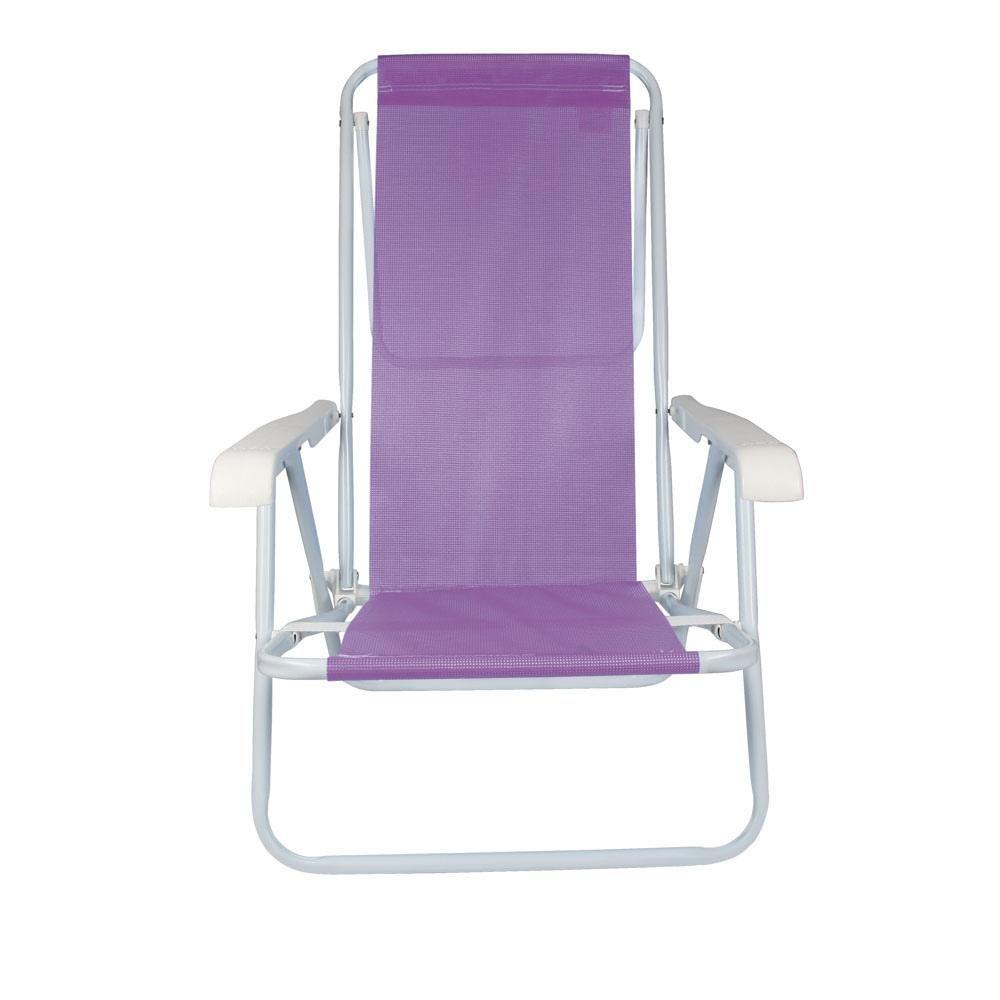 Miniatura Cadeira De Praia Piscina Reclinável 8 Posições Sannet Mor Cor:lilás Lilás