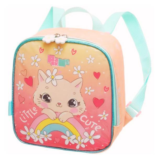 Miniatura Kit Mochila Mochilete Gata Cute Escolar Infantil Rodinhas G