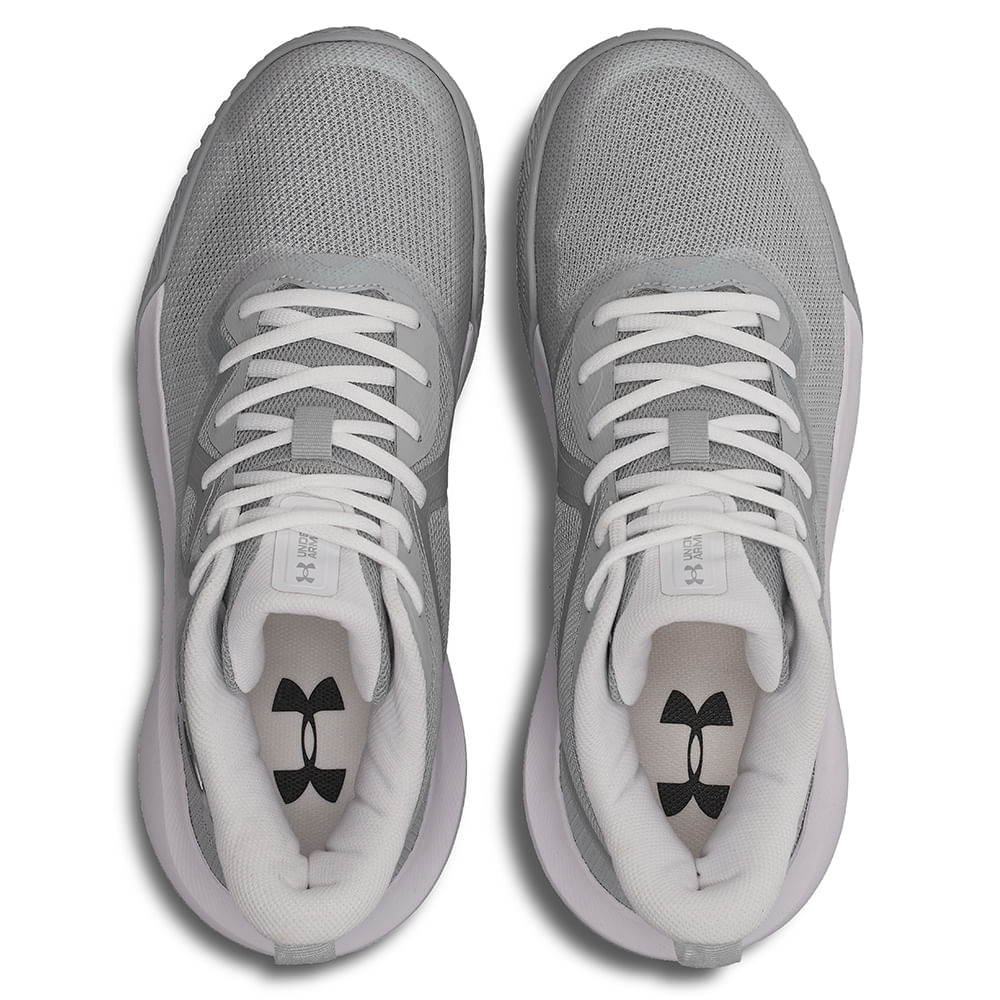 Miniatura Tênis de Basquete Masculino Under Armour Bankshot SE 39 Cinza