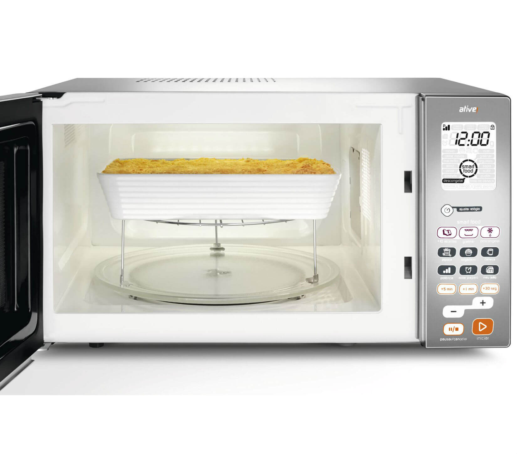 Miniatura Micro-ondas Brastemp 38 Litros cor Inox Espelhado com Grill 110V