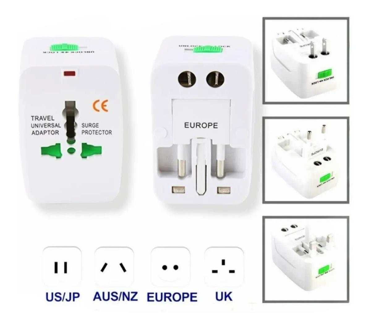 Miniatura Adaptador Tomada Universal Padrão Europeu Uk Eua Para Brasil