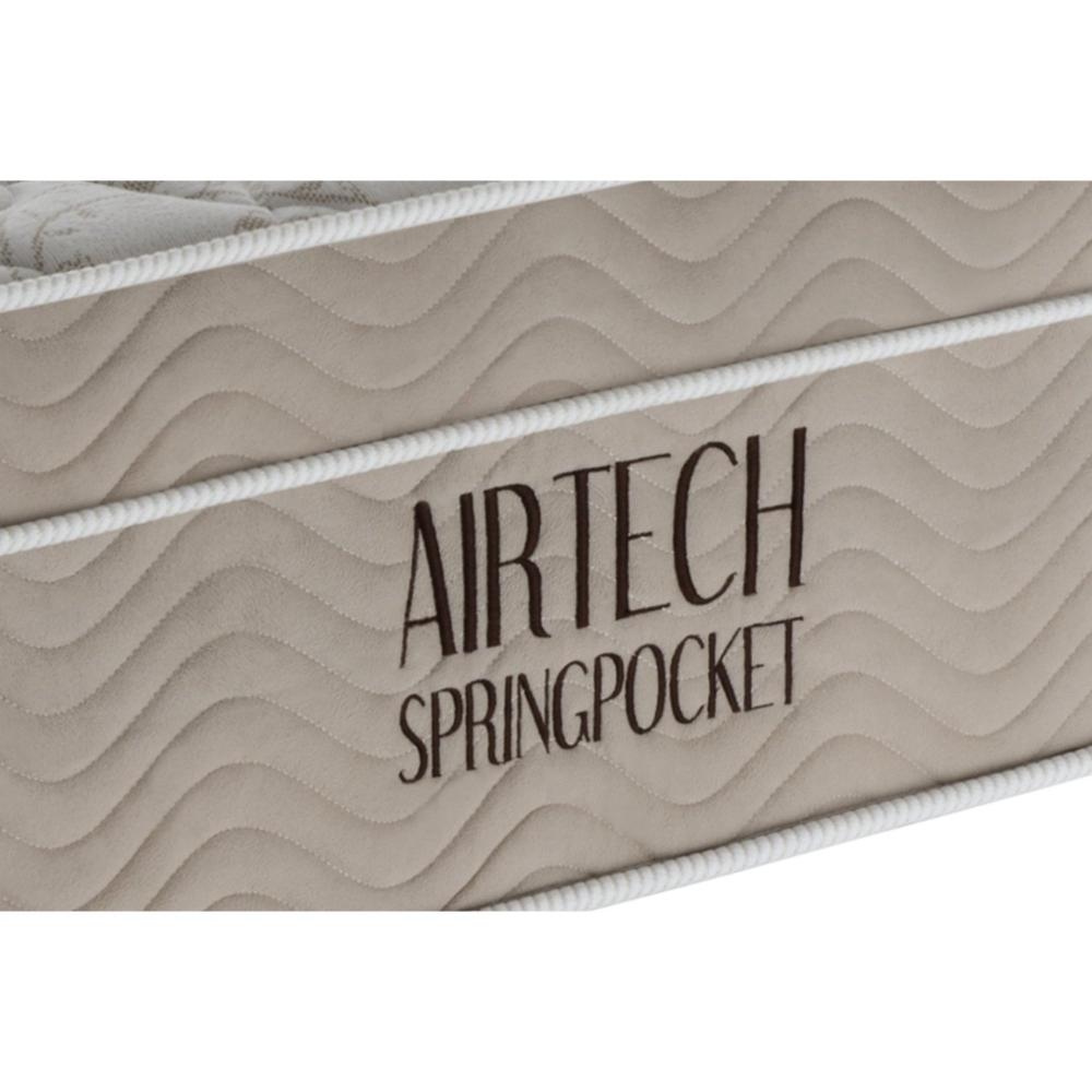 Miniatura Colchão Casal Airtech Spring Pocket Ortobom 138x188x25cm Branco/Bege