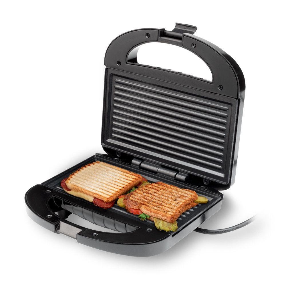Miniatura Sanduicheira Grill Com Acabamento Inox 127V 750W Multi - Ce164 Preto 127V