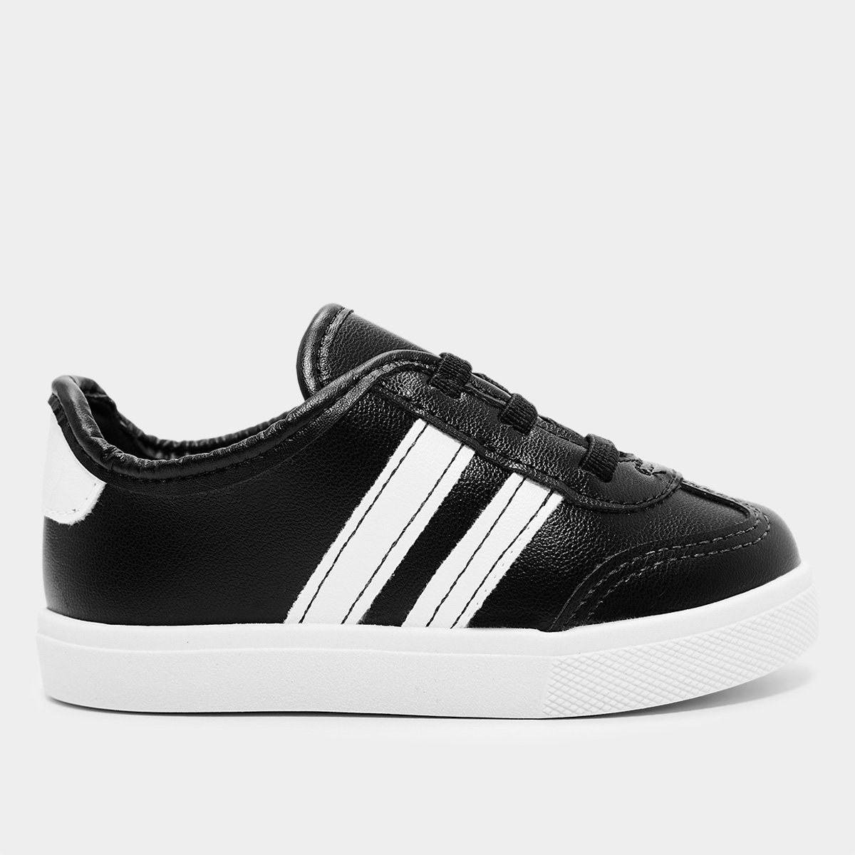 Miniatura Tênis Infantil Molekinha Casual Menina Preto+Branco - 20
