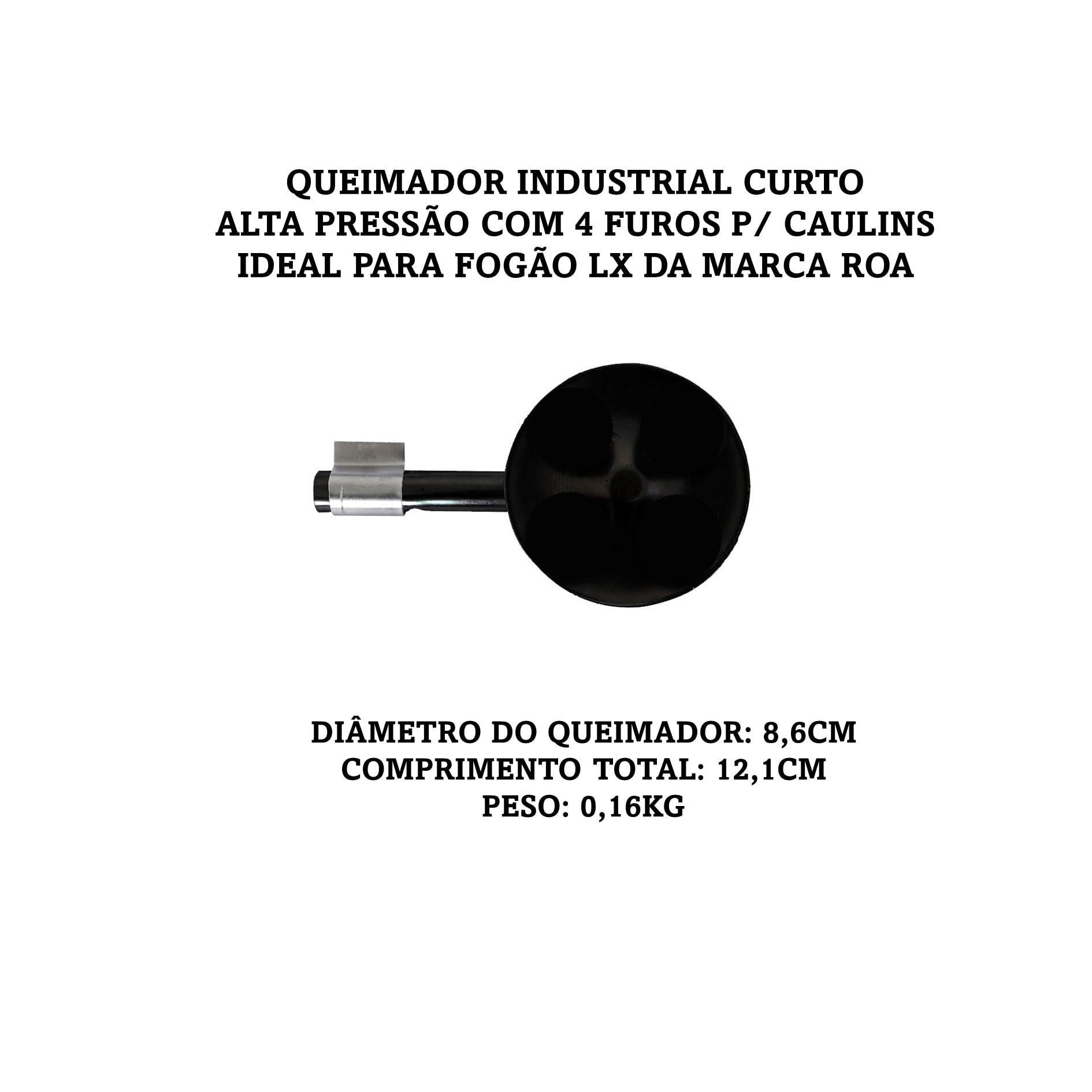 Miniatura Queimador Industrial Alta Pressão S/ Caulim Fogão Lx Roa