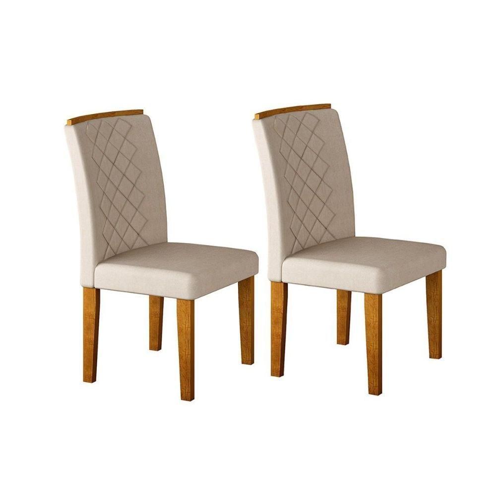 Miniatura Kit 2 Cadeiras Sala Jantar Jade 2 Un Imbuia-veludo Creme - Rufato