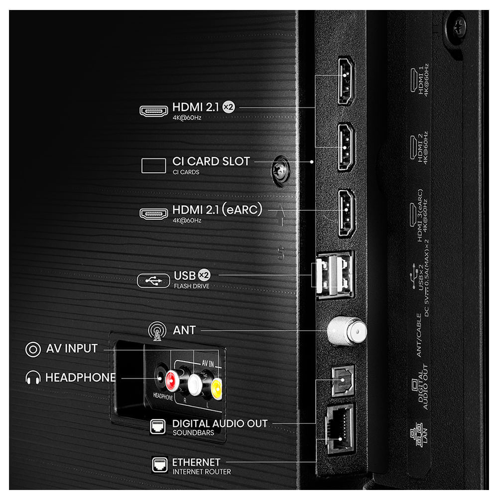 Miniatura Smart TV Hisense QLED 4K UHD 50" 50Q6N Polegadas com Wi-Fi - 50A51HUA Bivolt