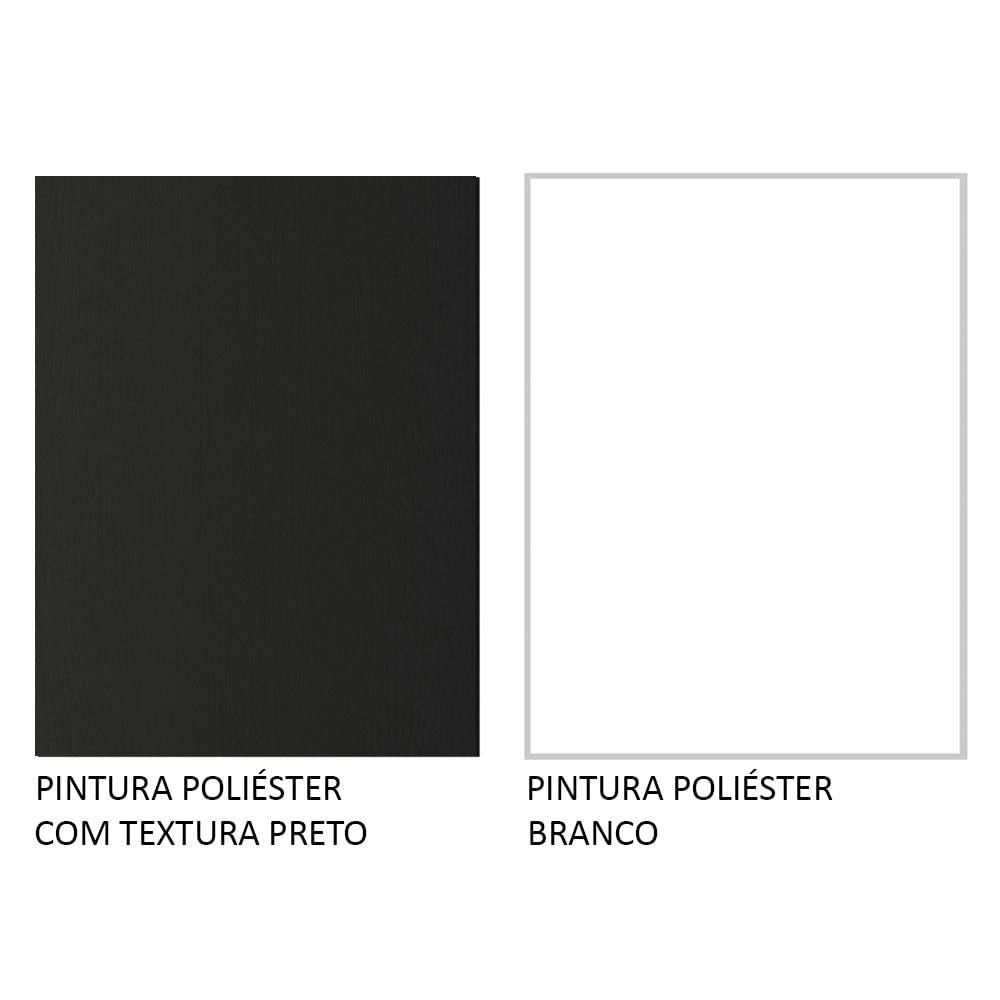 Mesa para Computador Gamer e Painel TV Madesa - Preto/Branco Preto/Branco