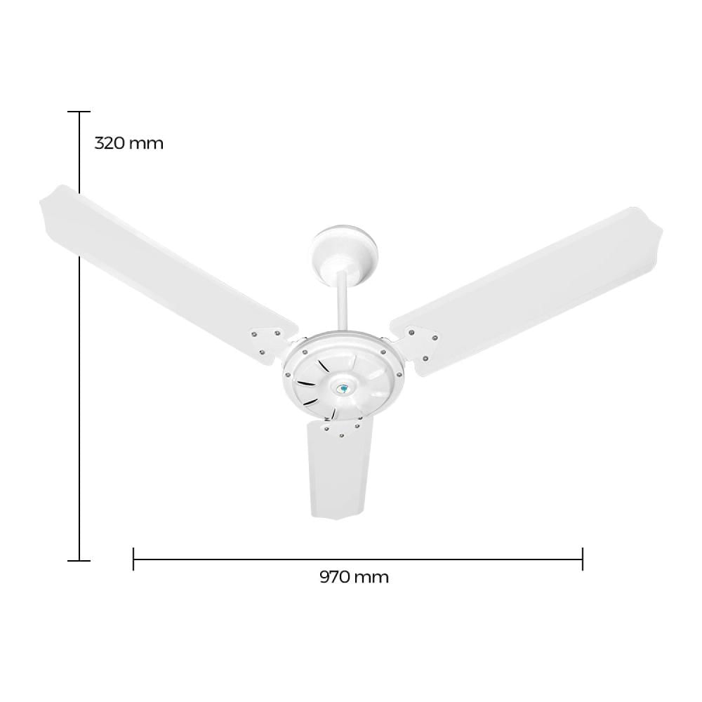 Miniatura Ventilador de Teto 220V Eco Rio Tron Branco