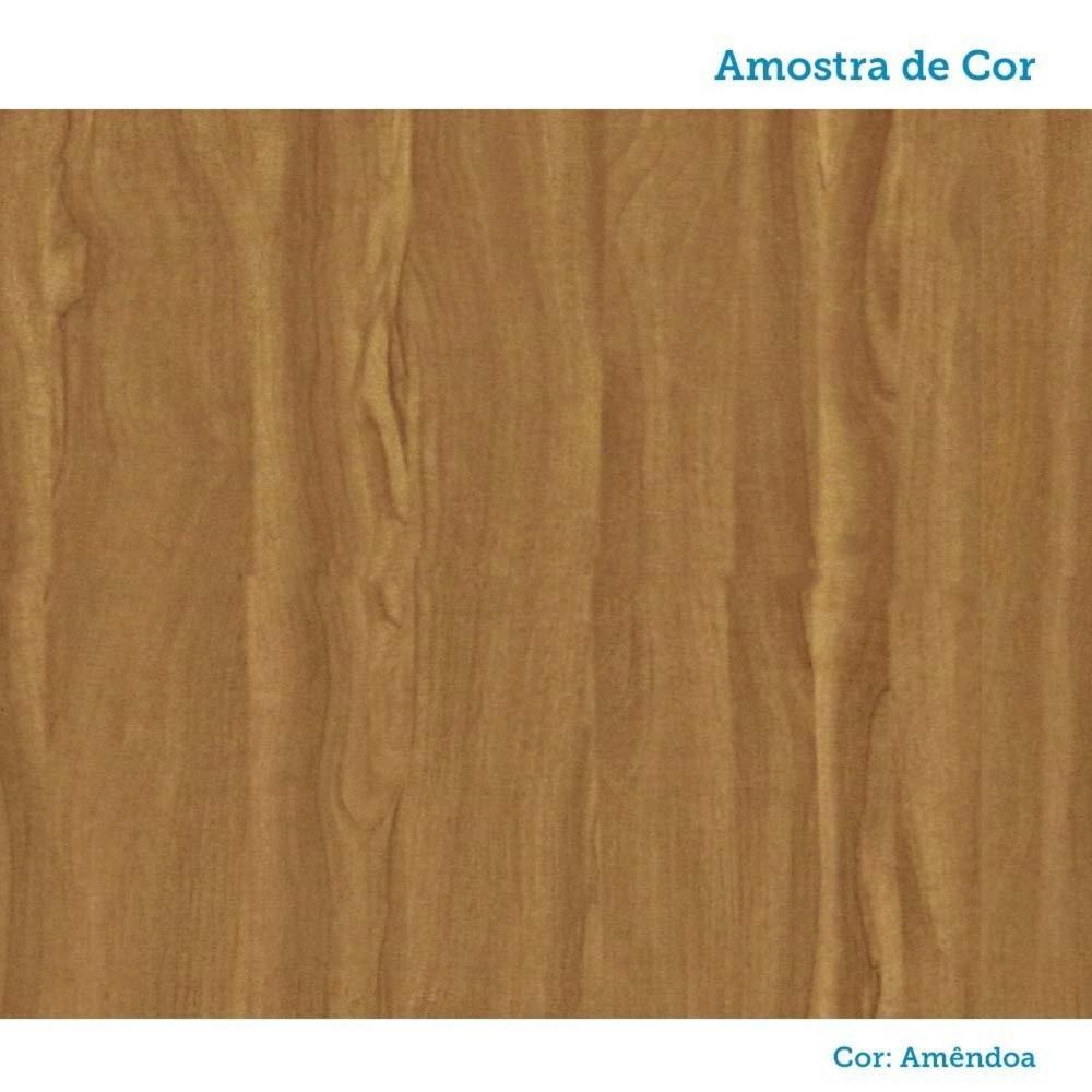 Armário Aéreo de Cozinha 80cm com 2 Portas 100% Mdf Noruega Amendoa