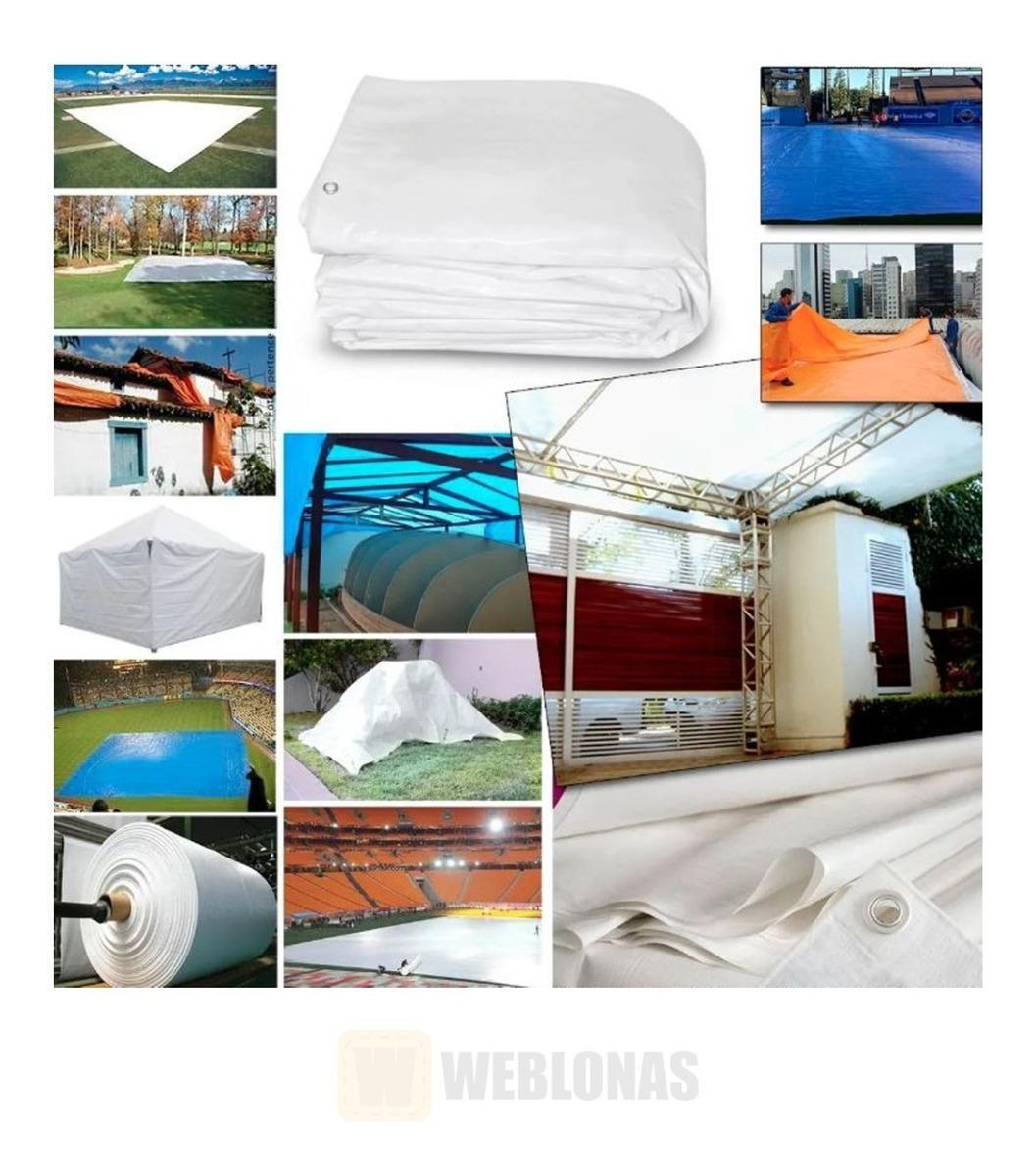 Miniatura Lona Encerado Reforçada Branca 5X4 Mts 100G/M 150 Micras