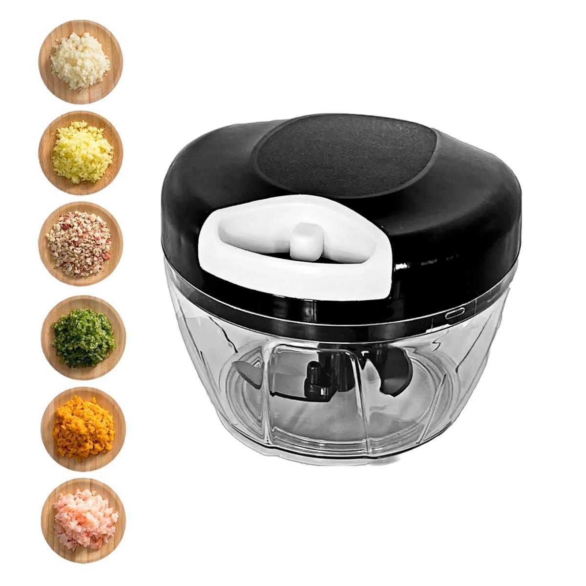 Miniatura Triturador Mini Processador De Alimentos 500 Ml 3 Lâminas