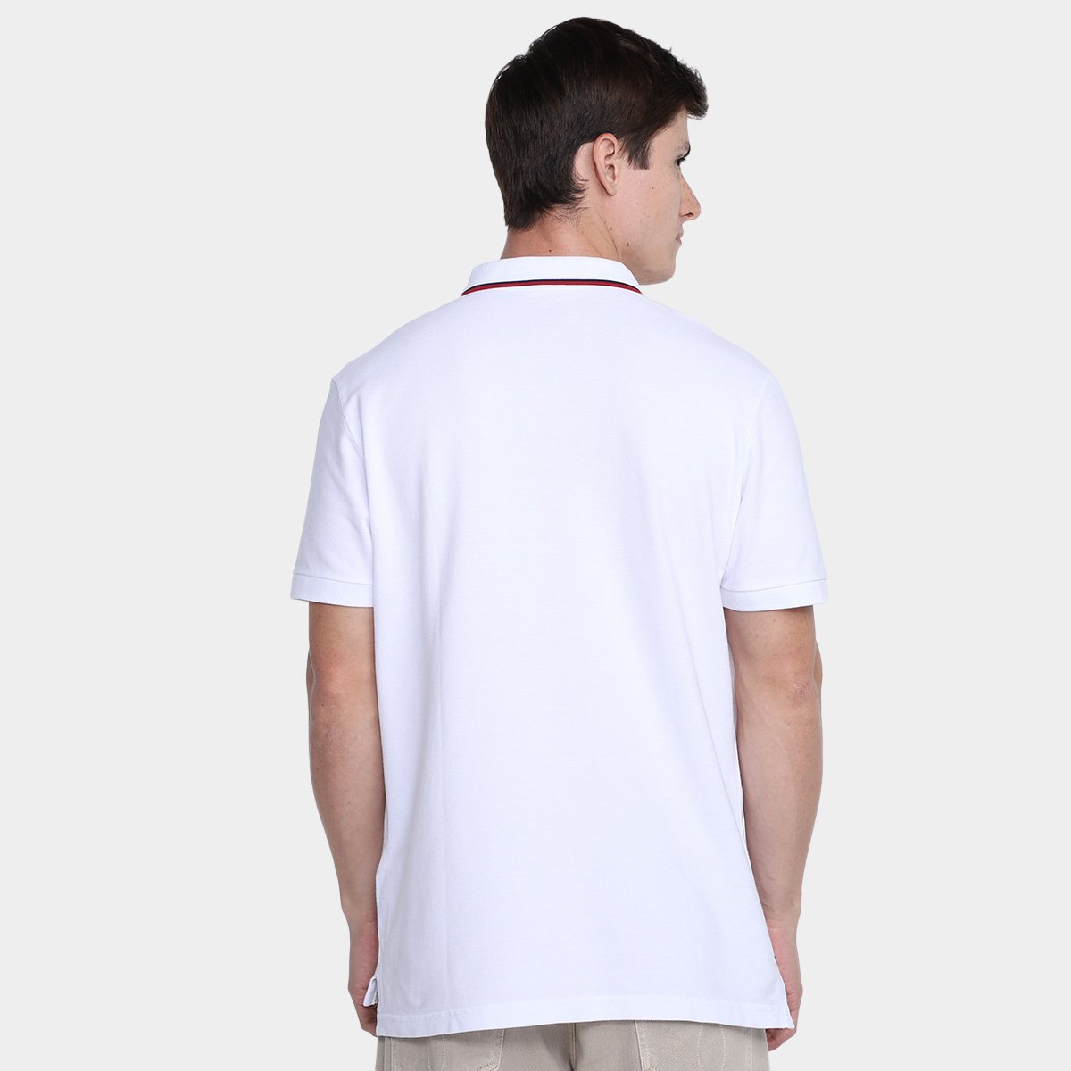 Miniatura Camisa Polo Osklen Piquet Tridente Masculina Branco - GG