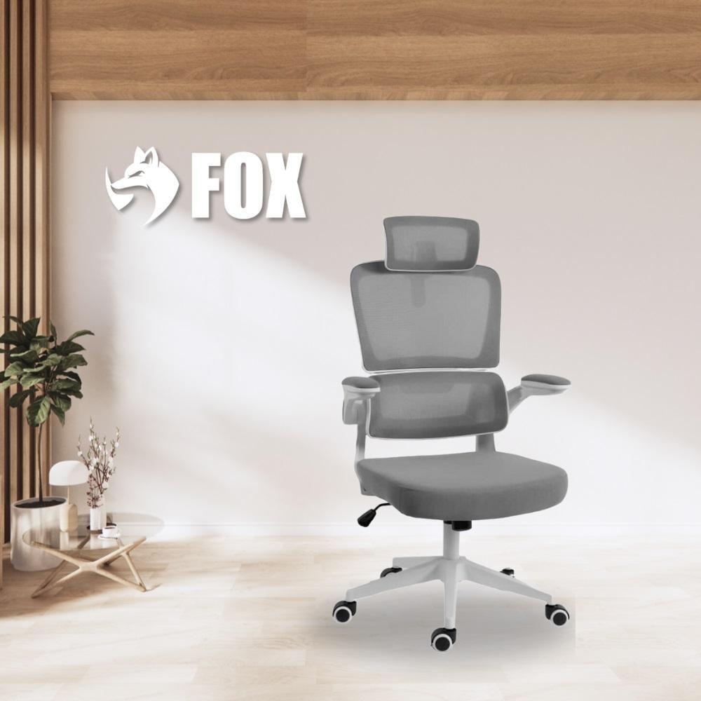 Cadeira Presidente Escritório Giratória Fox Office Cinza - Z411