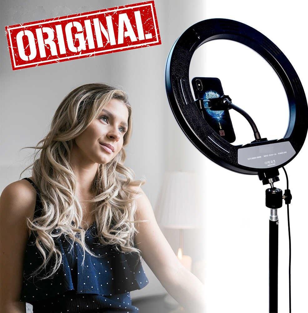 Miniatura Ring Light Profissional Anel Led Iluminação Completo Tripé