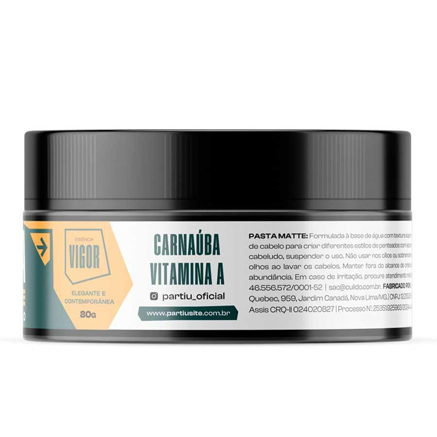 Miniatura Pasta Matte Para Cabelo Vigor Pomada Efeito Seco 80G Partiu