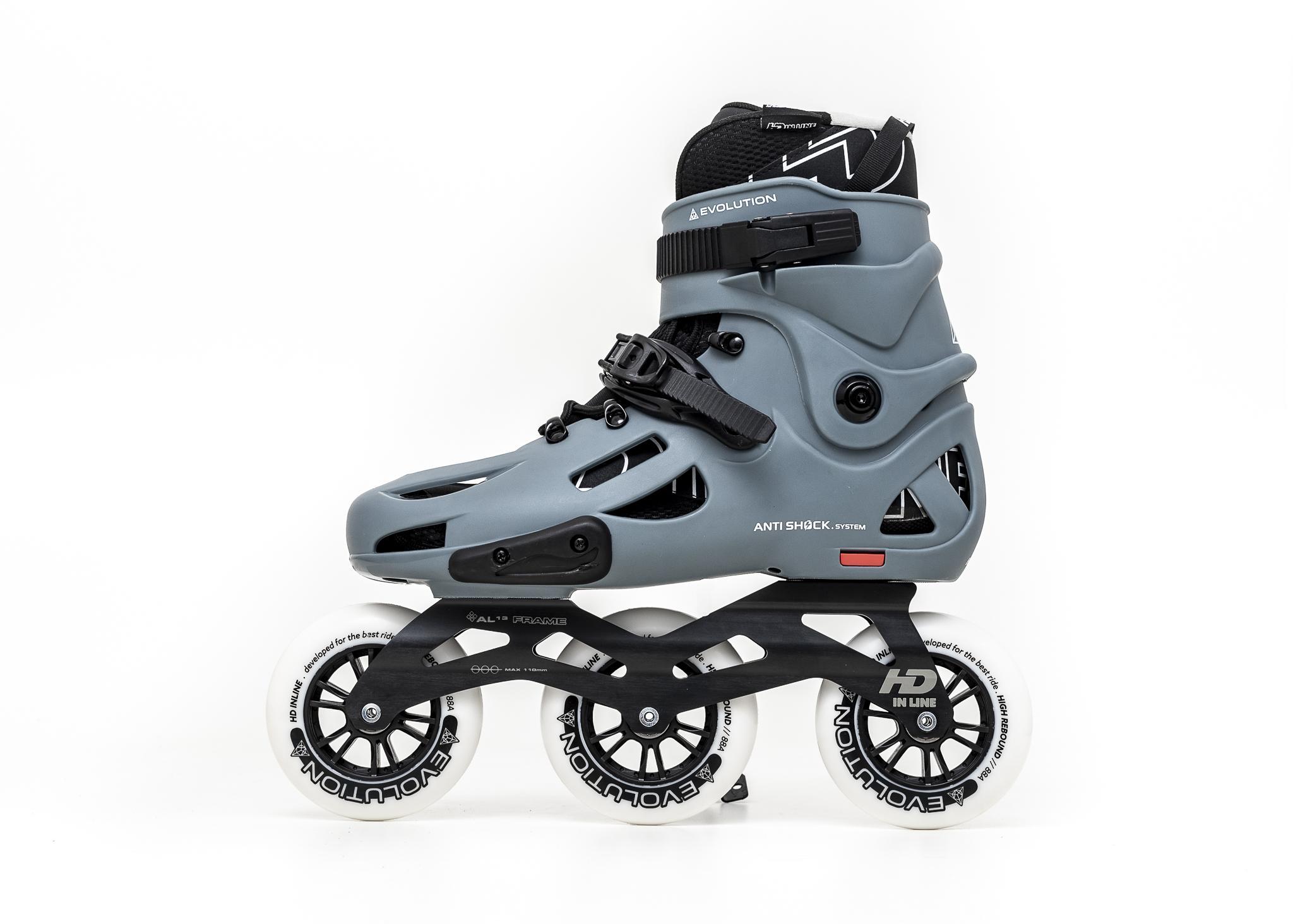 Miniatura Patins Hd Inline Evolution Ii - 3 Rodas - Cinza 44Eur (42Br)