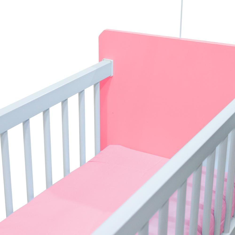 Mini Berço Portátil Moisés Varias Cores Com Colchão E Rodinhas Com Trava - Branco/rosa Branco/rosa