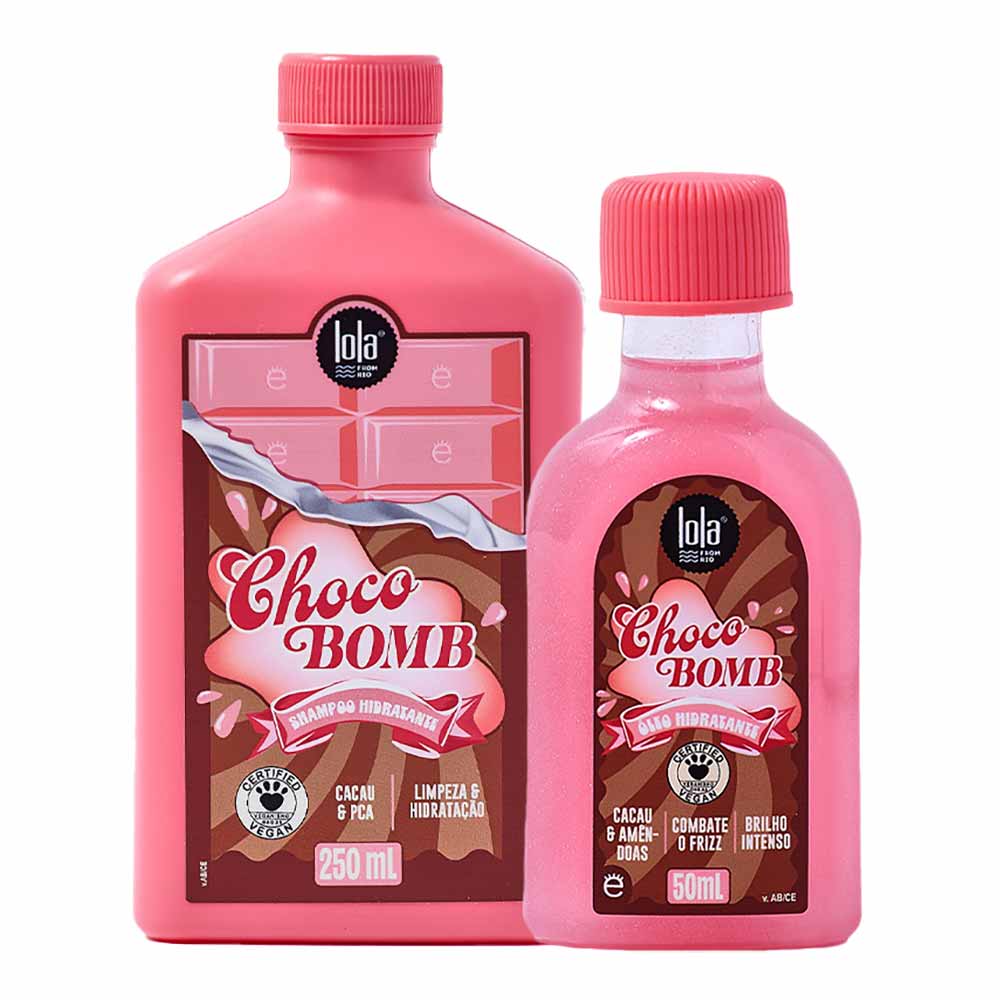 Miniatura Lola Cosmetics Chocobomb Kit - Óleo + Shampoo para Todos os Tipos de Cabelos Kit