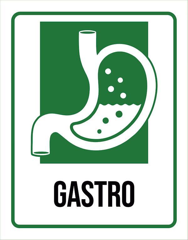 Miniatura Placa Sinalização Hospitalar Gastro 18X23