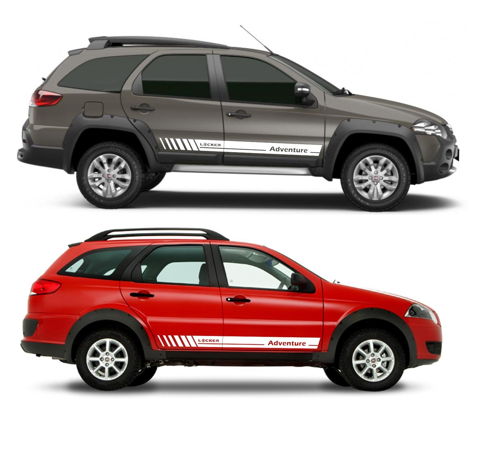Miniatura Adesivo Lateral Palio Weekend Ad1 Adventure Locker Faixa