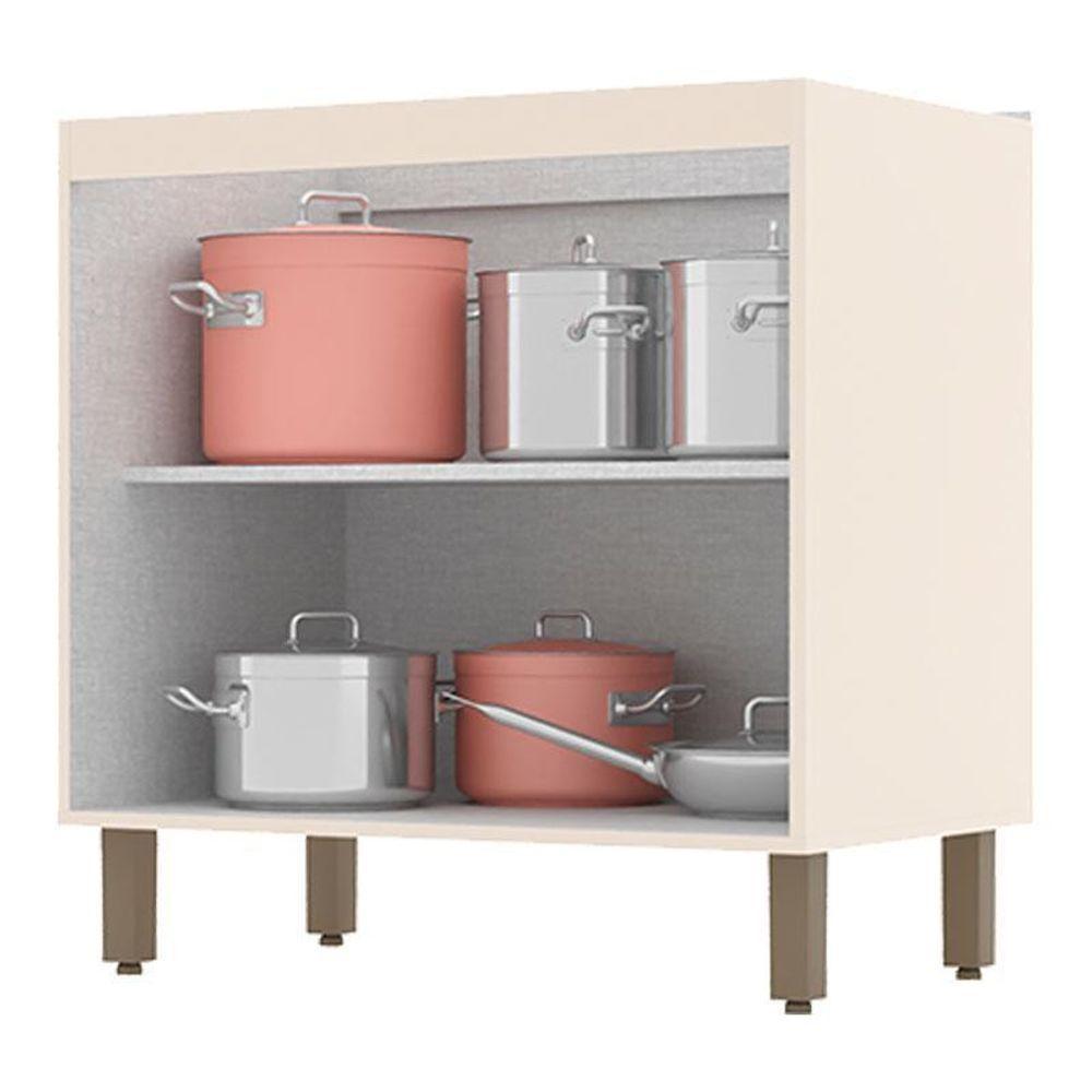 Miniatura Balcão 2 Portas 80 Cm Connect Off White - Henn