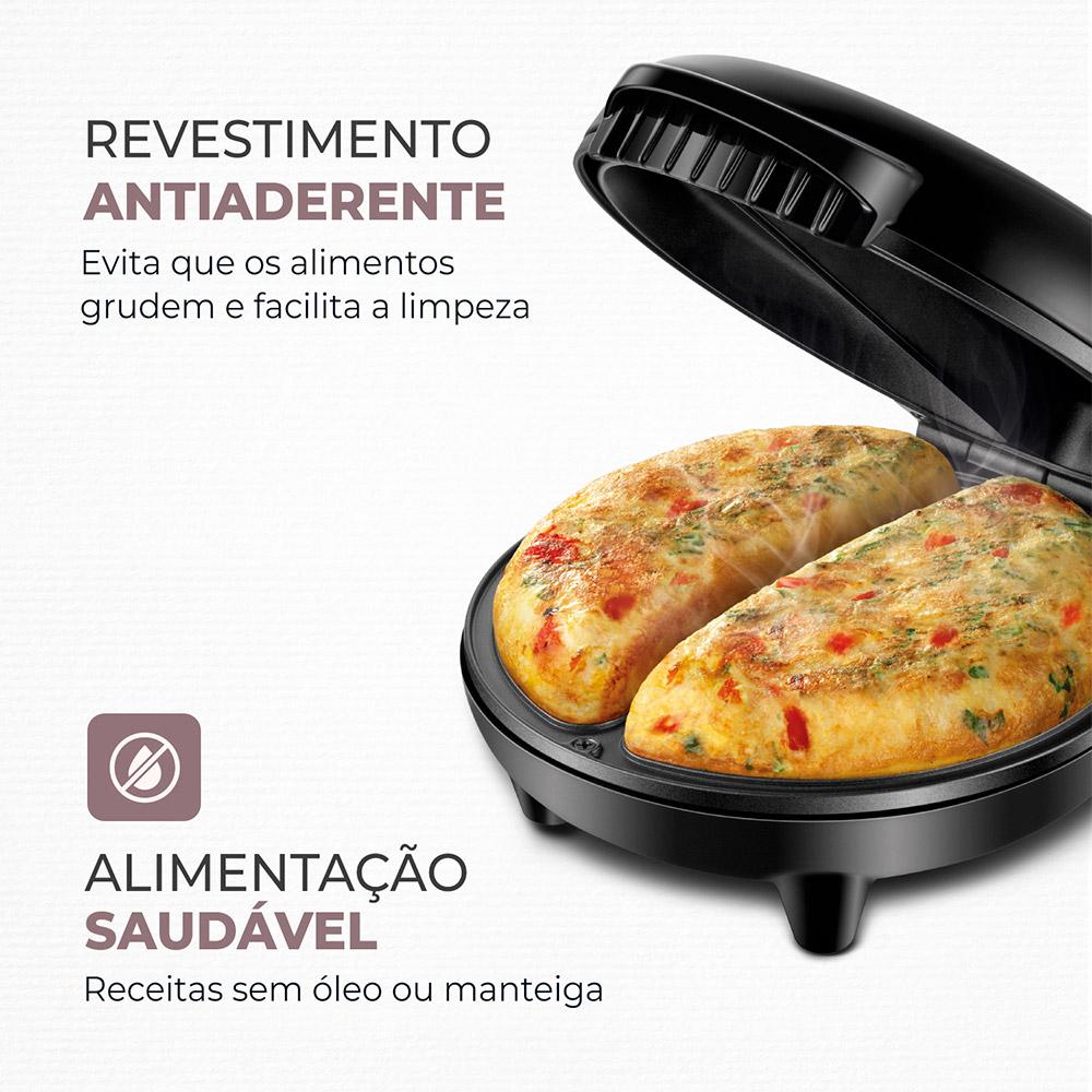 Miniatura Omeleteira Elétrica Mondial Easy Omelet OM-02 Preta 220V 220V