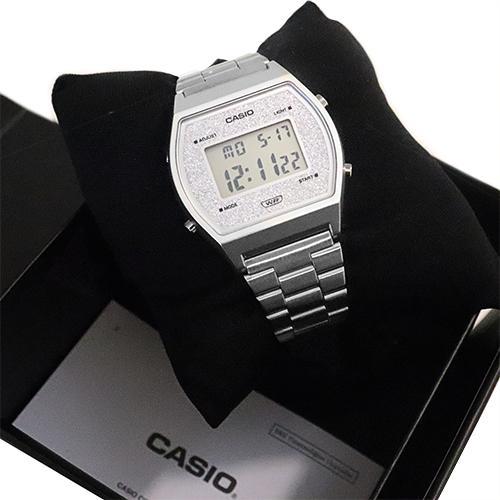 Miniatura Relógio Feminino Casio Glitter Vintage B640Wdg-7Df Prata