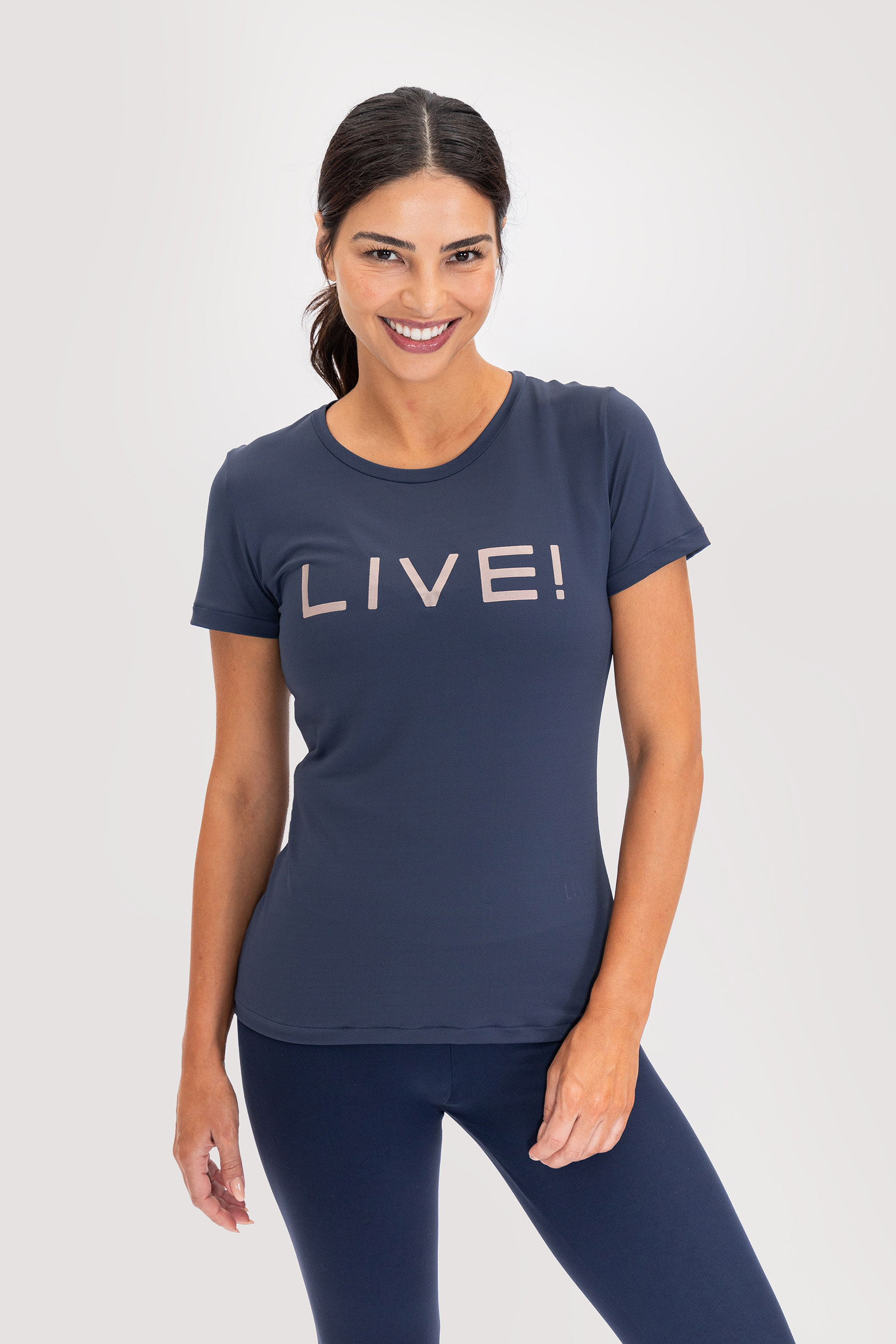 Miniatura Blusa Basic LIVE! Holographic - Azul Marinho - LIVE! Azul - PP