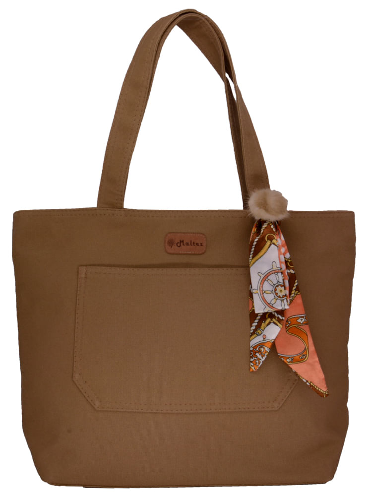 Miniatura Bolsa Lulu com Lenço-Pompom Bege - Fábio Maltez