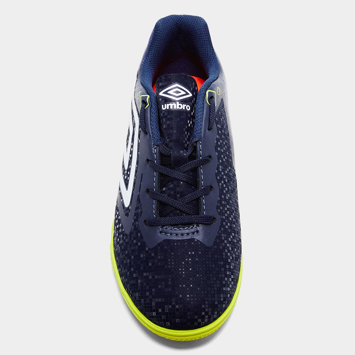 Miniatura Chuteira Infantil Futsal Umbro Techno II Marinho+Branco - 35