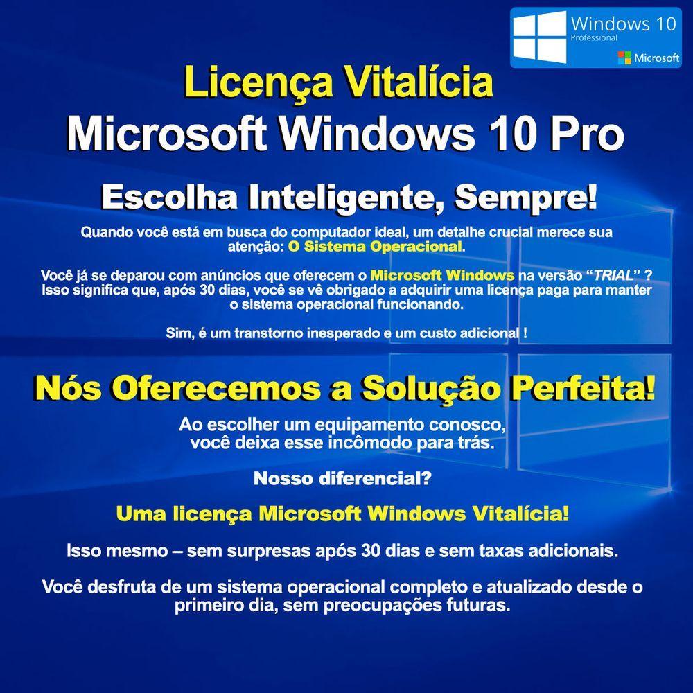 Miniatura Computador Desktop Intel Core I3, 4gb Ram, Ssd 120gb, Hdmi, Windows 10 Pro 64 Bits