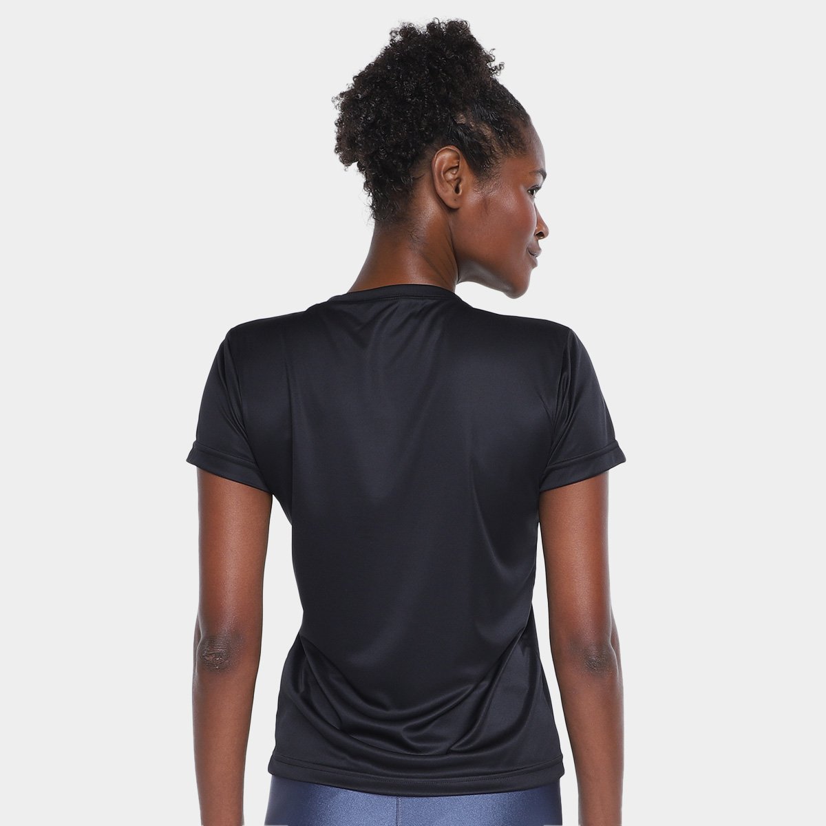 Miniatura Camiseta Adidas Treino Básica Feminina Preto+Branco - GG