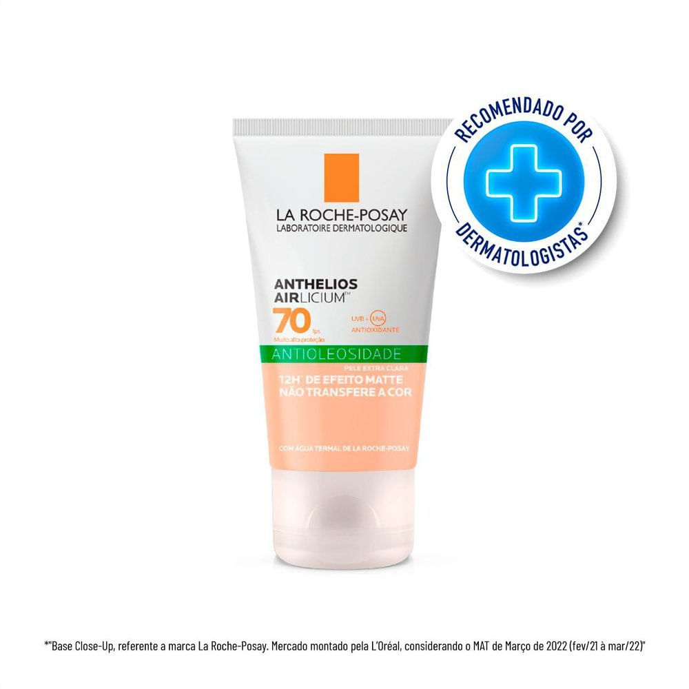 Miniatura Protetor Solar Facial La Roche Posay Anthelios Airlicium Fps70 Cor 1.0 40g