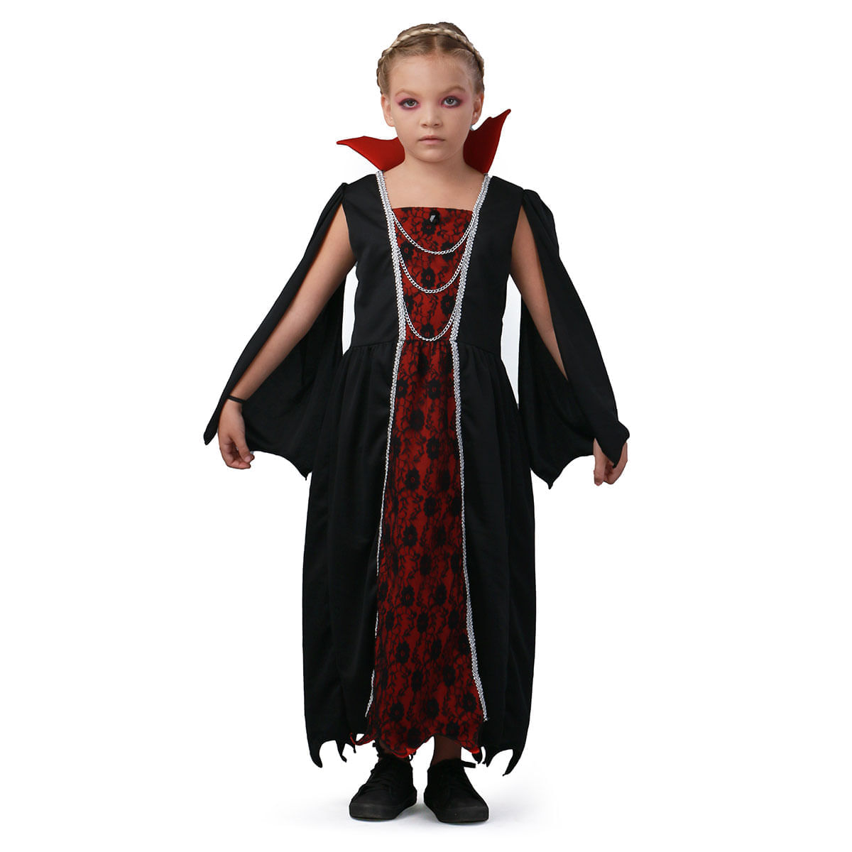 Miniatura Fantasia Vampira Vitoriana Infantil Halloween Abrakadabra G