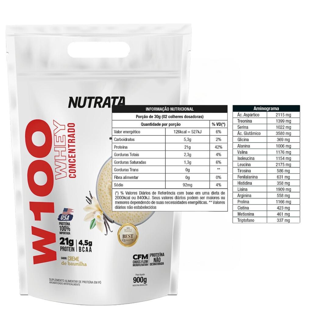 Miniatura Kit Com 2 Un Whey Protein W100 Refil 900G Nutrata