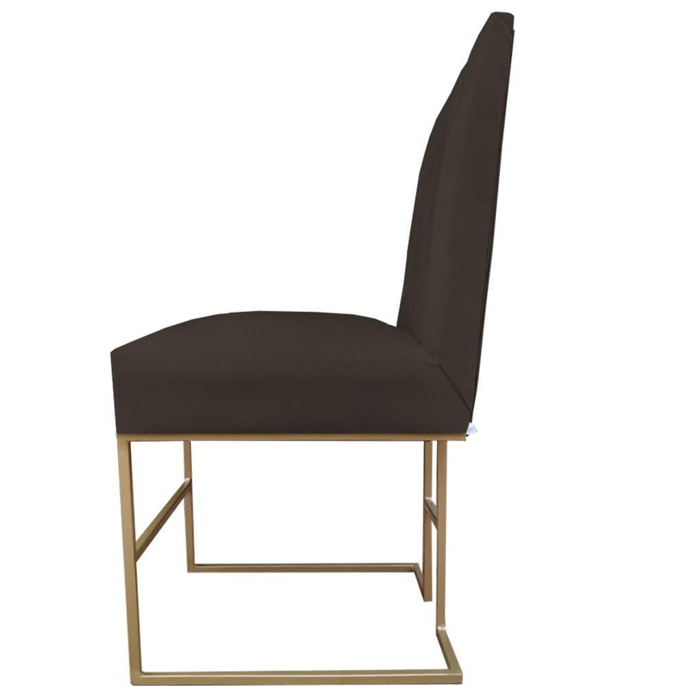 Kit 06 Cadeiras De Jantar Madrid Base De Ferro Sued Grafite D'classe Decor