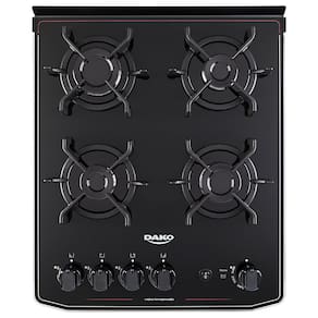 Miniatura Fogão Dako 4 Bocas Magister com Mesa de Vidro e Acendimento Automático Bivolt - Preto