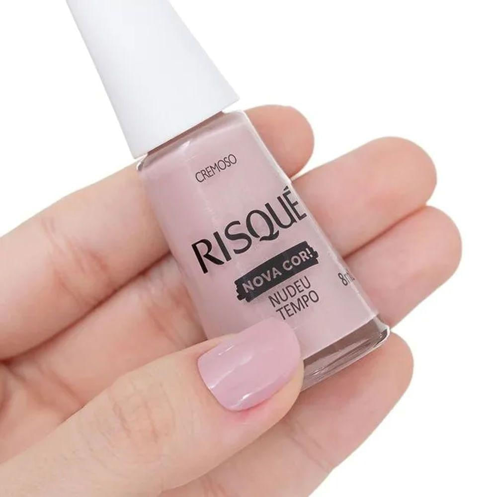 Miniatura Esmalte Cremoso Risqué Nudeu Tempo 8ml
