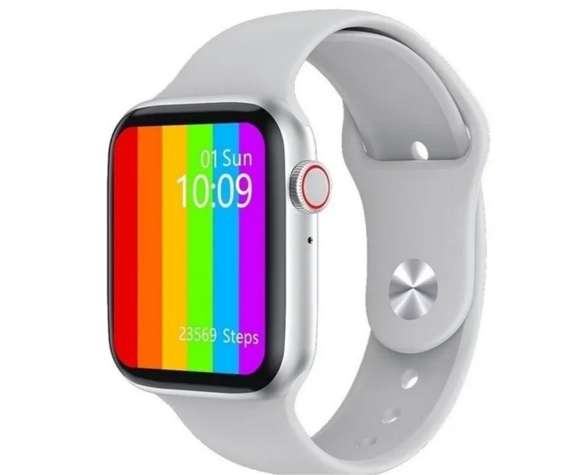 Miniatura Relógio Smartwatch Inteligente Iwo12 W26 44Mm Branco Branco - Smartwatch - W26 - Silicone - 44mm