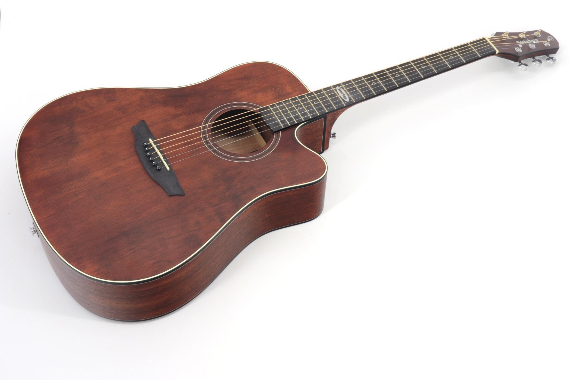 Miniatura Violao Eletrico Strinberg Folk Sd200 Sms Smoked Satin + Capa