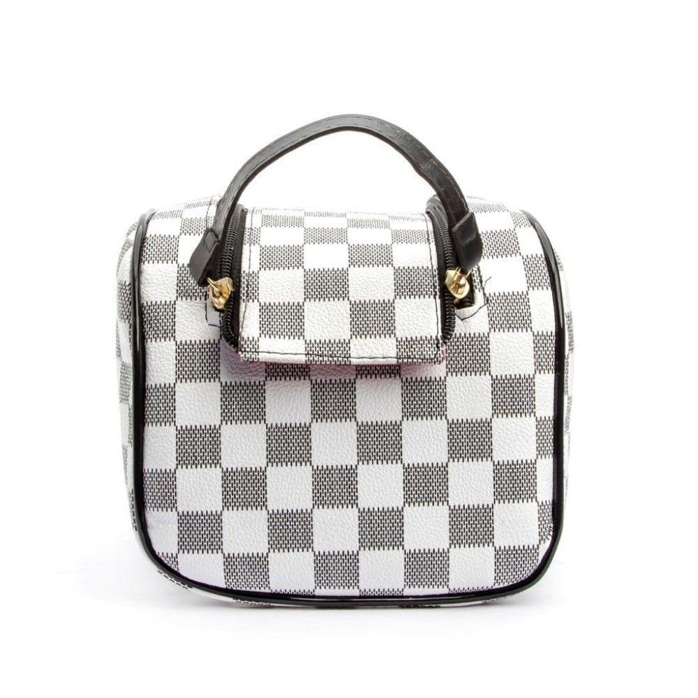 Miniatura Bolsa Necessaire Feminino Estampada Organizadora Com Zíper