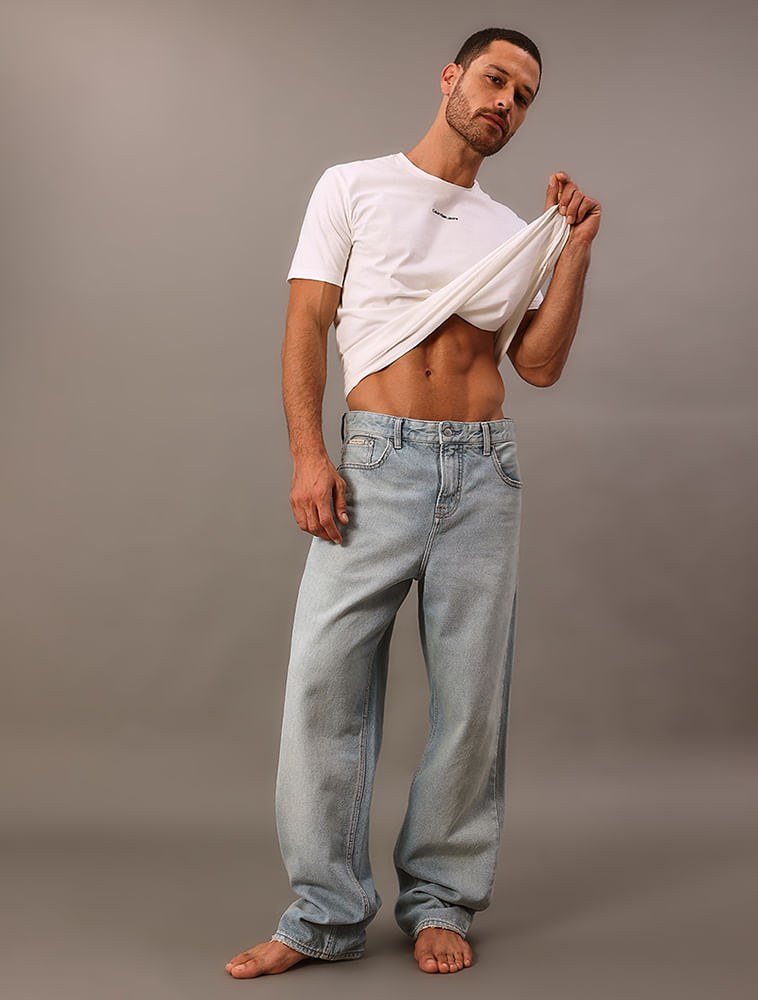 Miniatura Calça Jeans Baggy 5 Pockets - Azul Claro Calça Jeans Baggy 5 Pockets Azul Claro 36