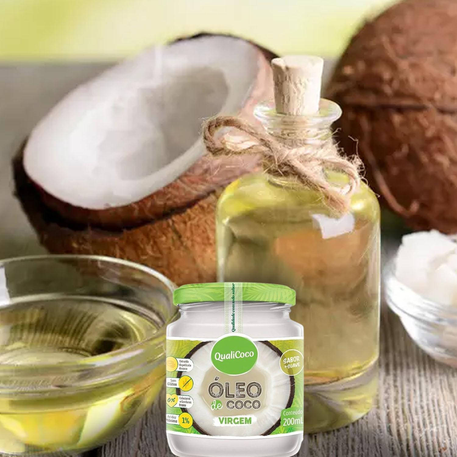 Miniatura Kit Com 4Und Óleo De Coco Virgem Qualicoco 200Ml