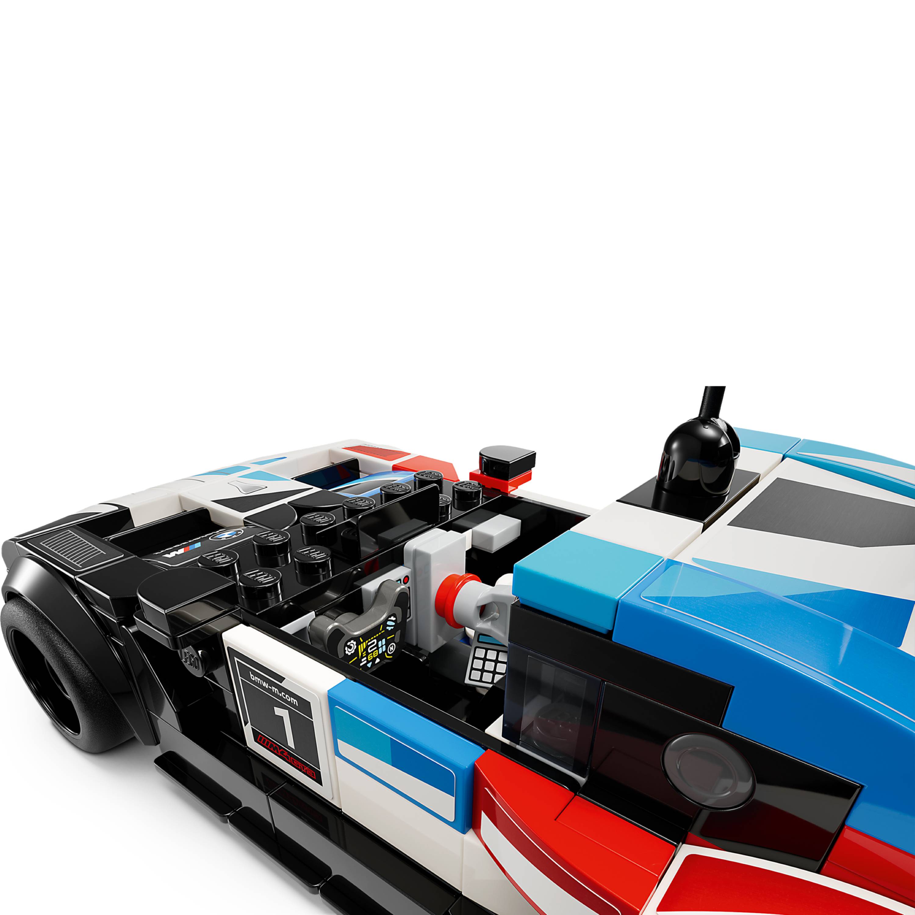 Miniatura LEGO Speed Champions - Carros de corrida BMW M4 GT3 e BMW M híbrido V8