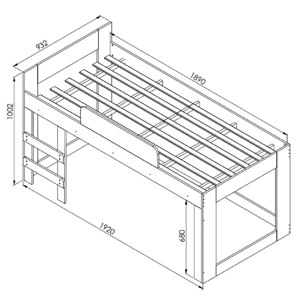 Miniatura Cama Elevada Com Cortina Alegria Meu Fofinho A05 Branco - Mpozenato