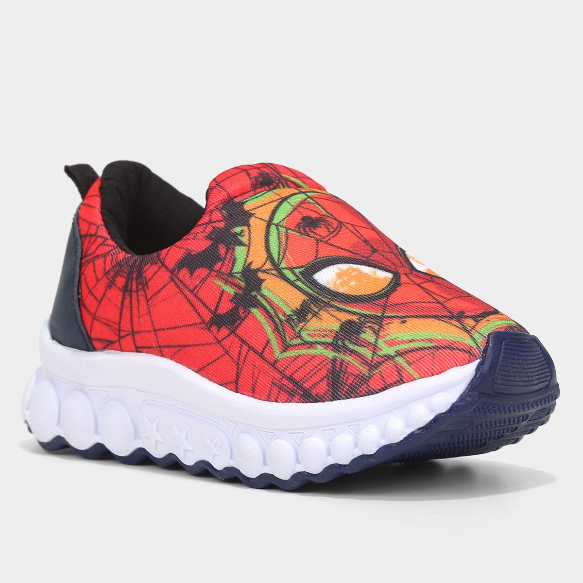 Miniatura Tênis Infantil Marvel Homem Aranha Sem Cadarço Menino Vermelho - 21